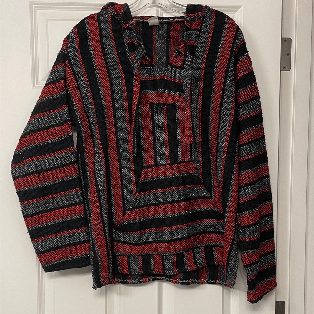Striped Red and Black Men's Sweater